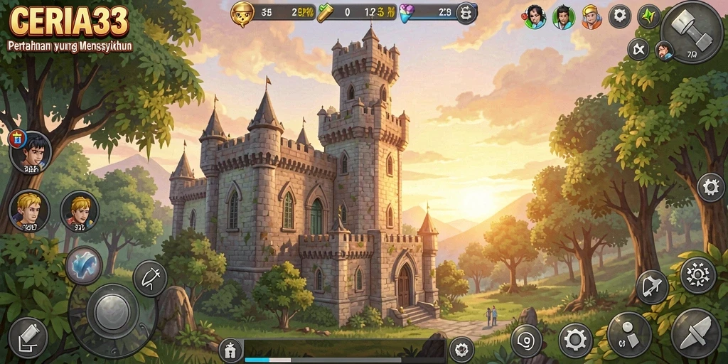 Antisipasi serangan musuh dalam gameplay Tower Defense yang seru.