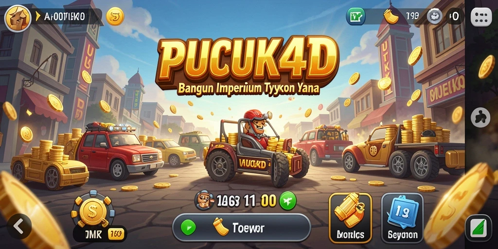 Tampilan screenshot utama PUCUK4D menampilkan aksi flamboyan dalam gameplay Tycoon.