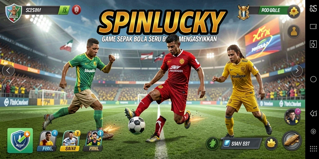 Tampilan gameplay yang mendebarkan di SPINLUCKY saat pertandingan berlangsung.