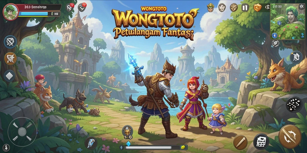 Screenshot gameplay menampilkan aksi seru di dunia fantasi WONGTOTO.